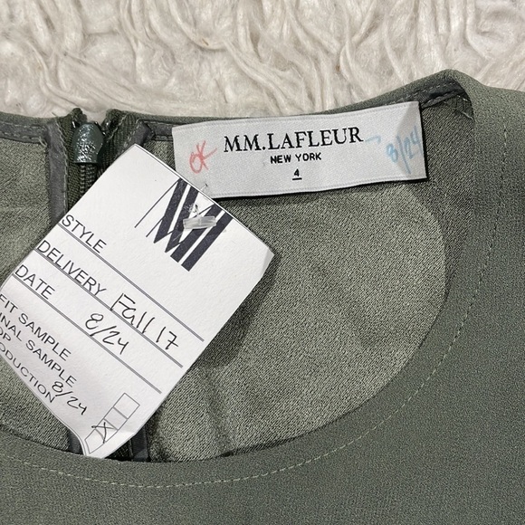 MM Lafleur The Elana Dress Moss 3/4 Sleeve Shift - Picture 3 of 13